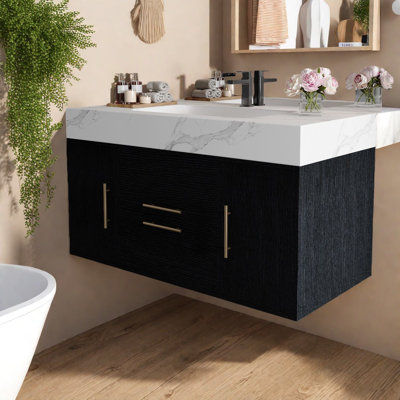 Meuble-lavabo compact compact avec lavabo et rangement de qualité supérieure