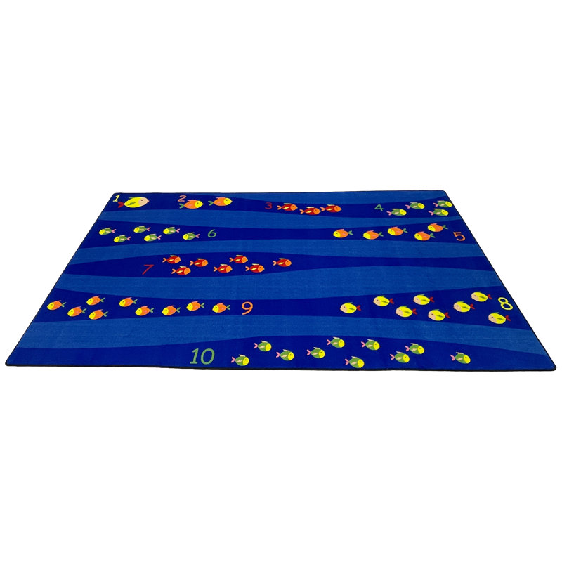 Tapis décoratif KidCarpet.com « Banc de poissons », rectangle de 122 x 183 cm, Rectangle 4pi x 6 pi