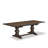 9 Piece Table Set consists A Wood Dining Table and 8 Black Textured Polyester Fabric Parson Dining Chairs, Distressed Jacobean-2047597904