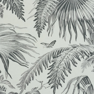 Schumacher x Jill Lasersohn Toile Tropique Wallpaper