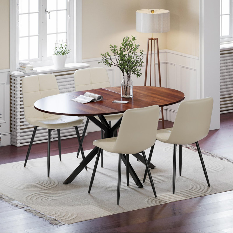 Dining Set, Beige, Brown