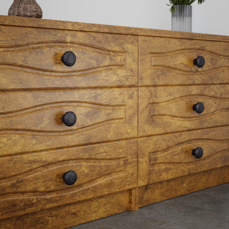 Boutons d'armoire noirs en fer forgé