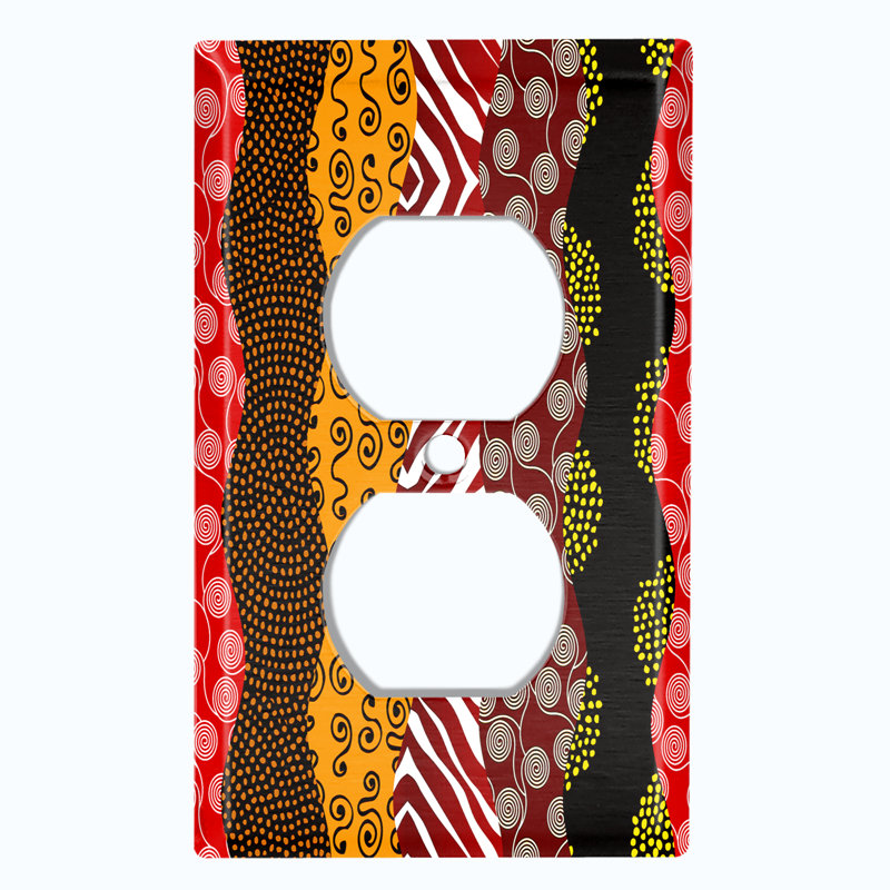 Patterned 1 - Gang Toggle Light Switch Standard Wall Plate