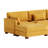 Maelina 7 - Piece Upholstered Orange Corduroy Modular Sectional Sofa with Pillow Back and Removable Ottoman-108111421