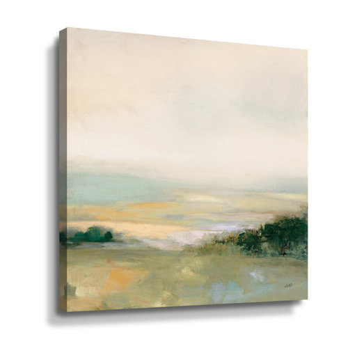 Wrought Studio Dark Glowing Valley Neutral Gallery Wrapped Canvas | Wayfair