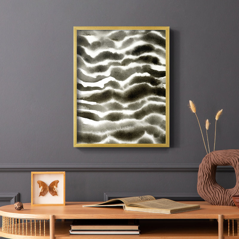 Jungle Stripe I, reproduction encadrée - bois massif, H 14 po x l 11 po