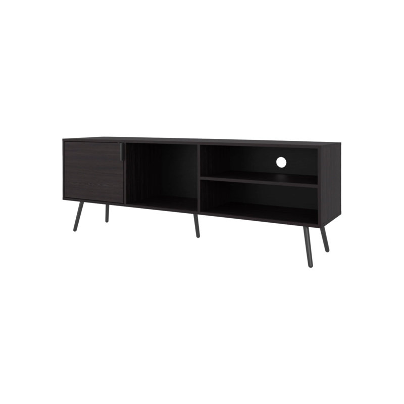 Meuble télé moderne et minimaliste, Wengé