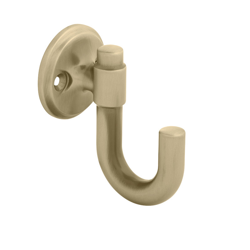Piper Collection Hook - 3-3/16" x 1-7/8 "  Champagne Bronze - Mid-century Modern Entryway Hook for Coats, Hats & Bags