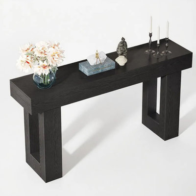 Wooden Sofa Table – Rectangular Console Table With Foot Pads, Sturdy Engineered Wood , Ideal For Living Room/entryway/hallway Decor Essential