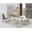 Akeda 35 " Extendable Rectangular Glass Top with Stainless Steel Base Dining Table
