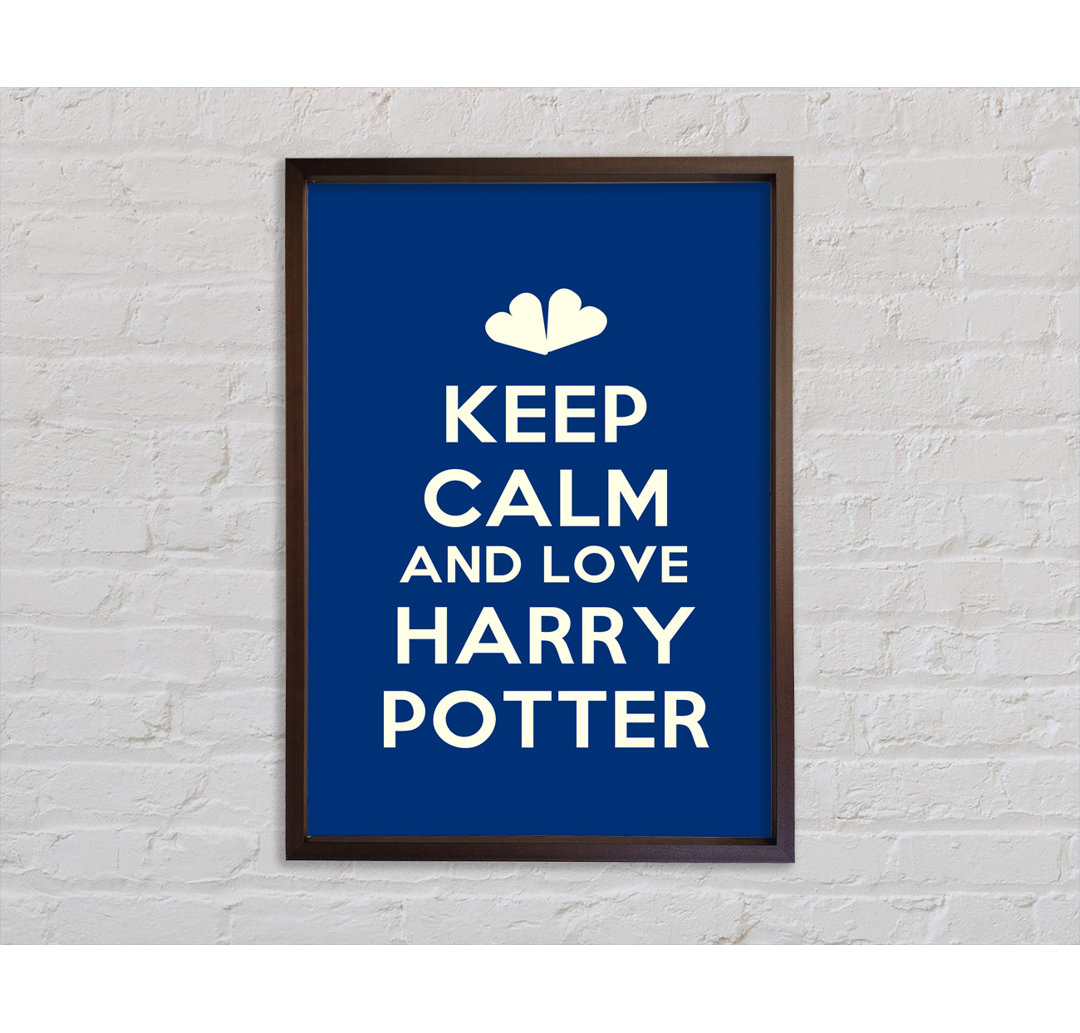 Keep Calm Potter - Einzelner Bilderrahmen Kunstdrucke auf Leinwand