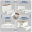 Grand lit escamotable avec station de charge et armoire de rangement avec panneau pliable blanc + brun blanc brun