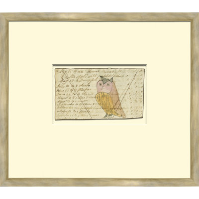 Owl - Mennonite Ledger Drawing Giclee Print