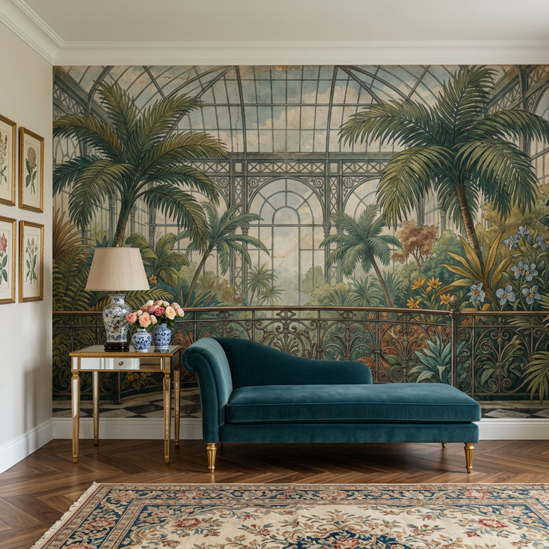 Adhésif mural Tropical Tropical, Textured Non-Pasted, 140 po x 108 po