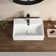 Rectangular Wall-mount Install Or On Countertop Bathroom Sink 17.72 In. With Single Faucet Hole In White