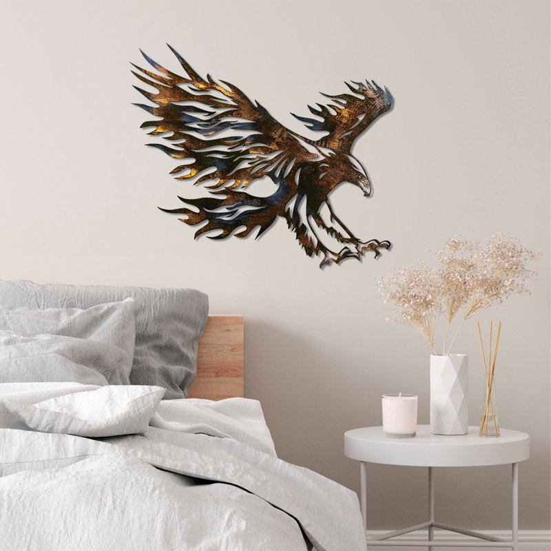 Handmade Decorative Metal Wall Accessory, 24.8 x 28.0 inches | 100% Metal, Thickness: 0.06 inches | Unique Hand-Painted Design - Perfect for Home Decor, Adds Character & Style to Any Room