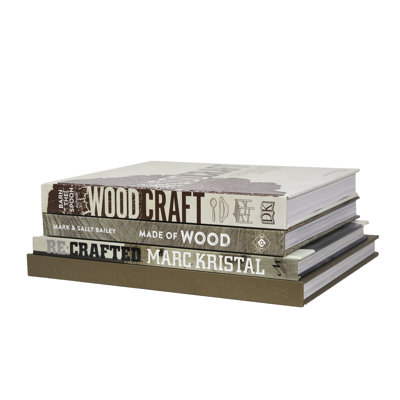 Livres décoratifs - Ensemble de 4 livres brun clair