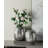 12.5x12.5x15" Aluminum Vase, Silver Streaks-1281948334