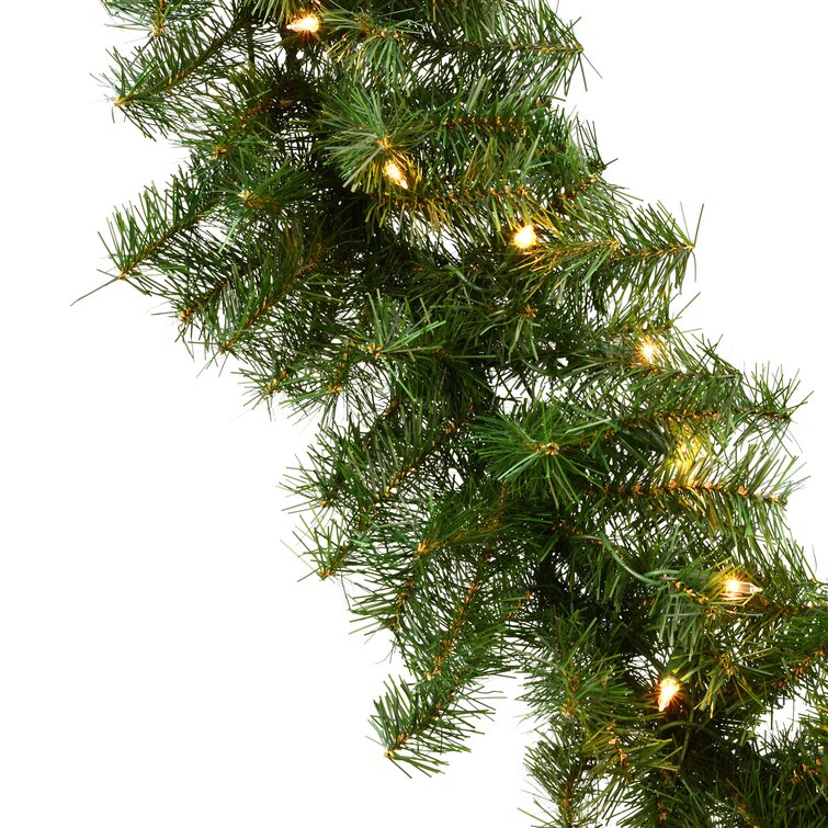 9' x 10 Black Colorado Spruce Artificial Halloween Garland - Unlit