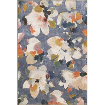 Multi Color Floral Pattern Creative Modern Decorative Machine Washable Area Rug