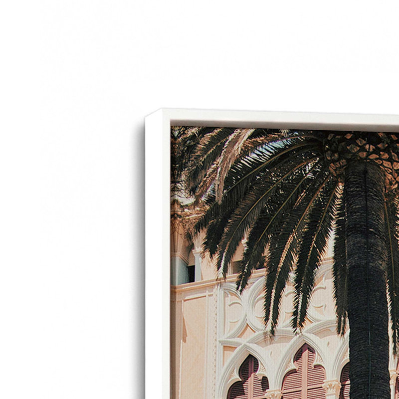 Coastal Villa Canvas Print, Opaque White Floater Framed, 48.75" H x 32.75" W x 1.75" D