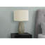 Lampe de table H 24 po Landen, résine noire et abat-jour ivoire / crème-531160979