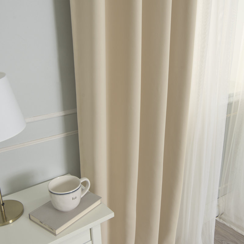 Natascha Polyester Sliding Panel, Beige, 52" W x 84" L