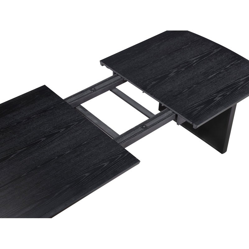 Hohl Extension Leaf Dining Table Set Black, 9 Pieces: Table, 8 Chairs
