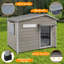 Niche pour chien d'extérieur, chenil en bois pour petits chiens, gris-1008378812