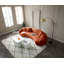 Canapé modulaire courbé 5 places avec molleton Teddy, offrant confort, style et détente pour les réunions de famille