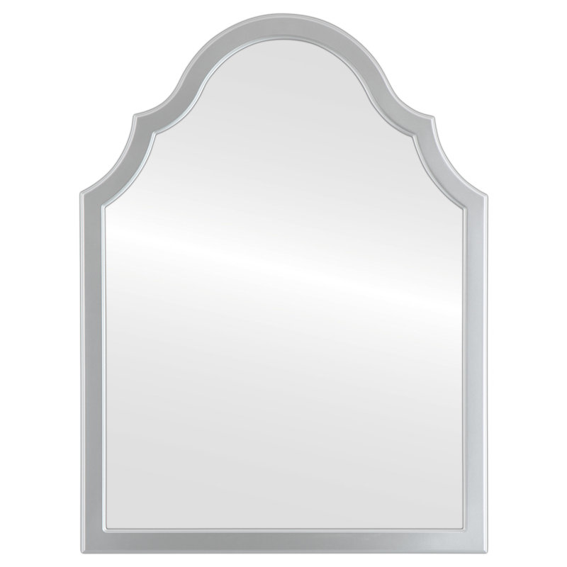 Miroir biseauté pleine longueur patiné, Jet argenté, 32,38 po x 24,38 po