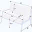 Beige 53 pouces rayé, tissu mélangé, bouton pour balcons et style classique, adapté aux petits espaces