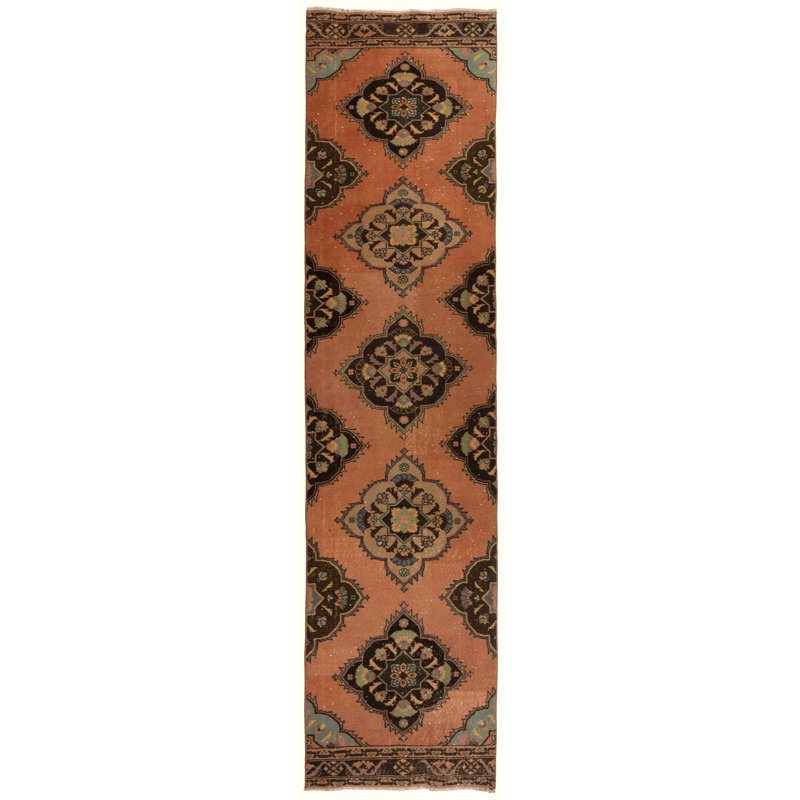 Tapis de couloir rétro en laine turque fait à la main