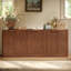 Buffet 67 po avec rangement cannelé, grand buffet avec 6 portes pour le salon ou la chambre à coucher-133282574