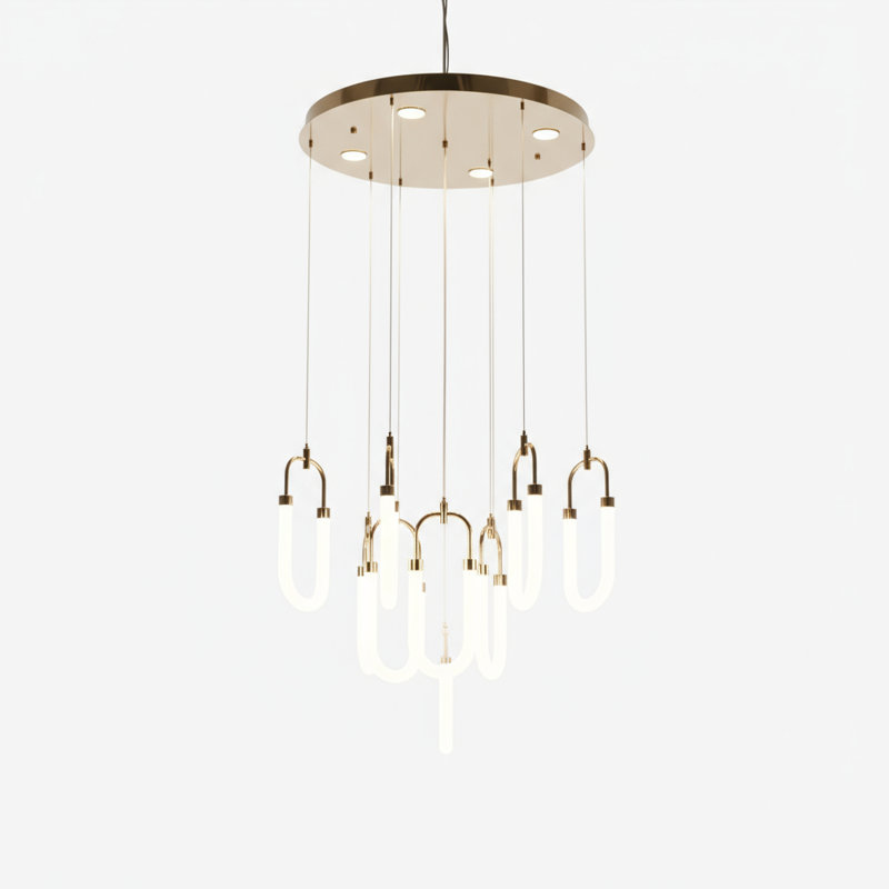 Luminaire suspendu en cristal Luma Cascade, H 7 po x l 26 po x P 32 po
