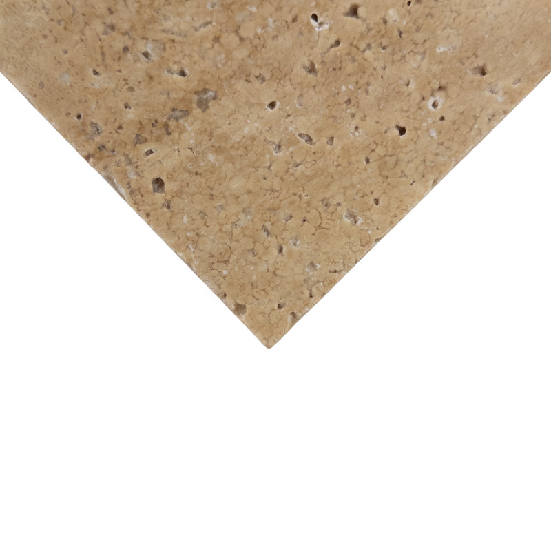 Carreau de mur et plancher en travertin noyer, L 4 po x L 4 po