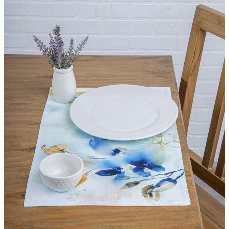 Maison d'Hermine Lazy Summer Days, ensemble de 4 napperons 100 % coton - 33 x 48 cm