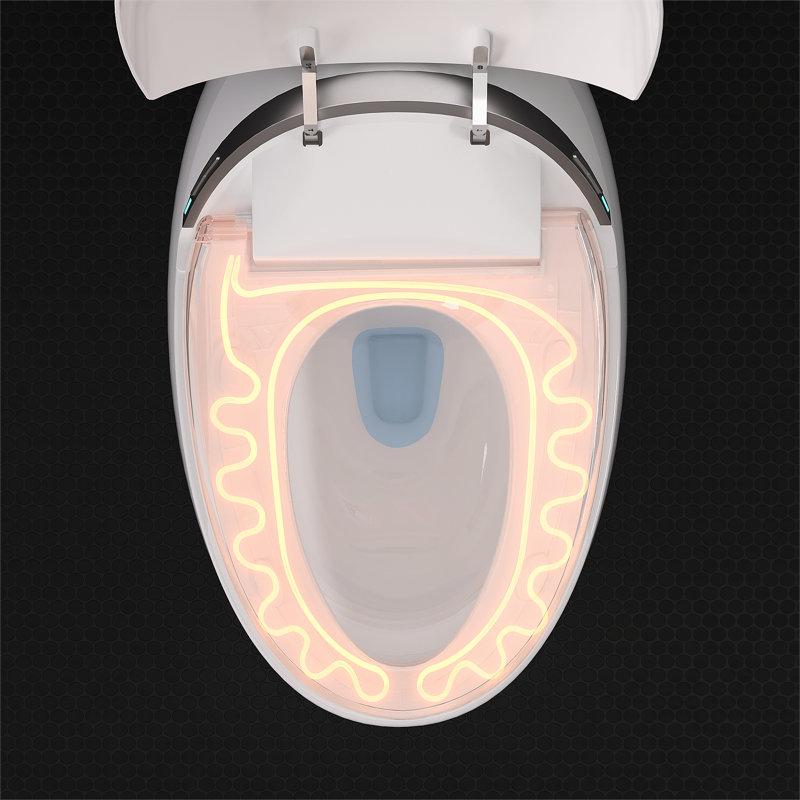 Toilette monobloc allongée au sol à hauteur confort 1,28 GPF Givingtree (siège inclus)
