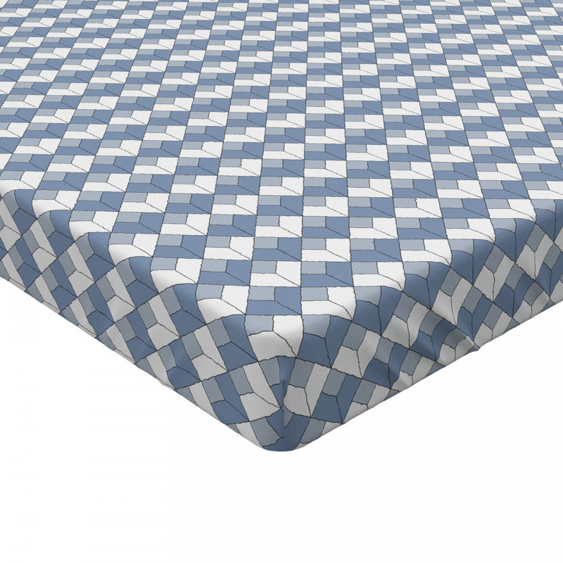 Drap-housse géométrique en microfibre, Drap-housse de taille simple, Géométrique 3