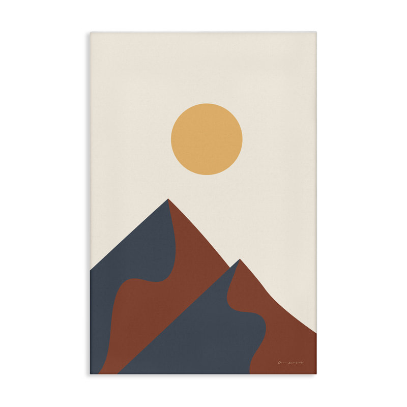 «Twin Mountain Peaks», art mural sur toile par Omar Escalante, H 36 po x l 24 po