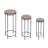 Alexis Round Ceramic Top Plant Stand Set