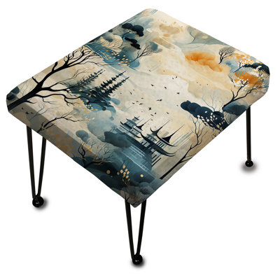 Winter Winter Retreat Japon - Repose-pieds rectangulaire Ikat