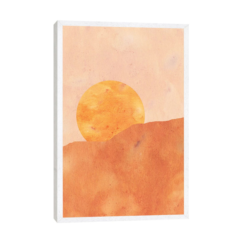 Sun In The Desert by Whales Way - Painting on Canvas, White Framed, 66.04 cm H x 45.72 cm W