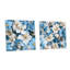 Motif floral blanc et bleu Bliss-103921461
