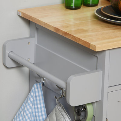 Lydd Solid Wood Top Kitchen Island