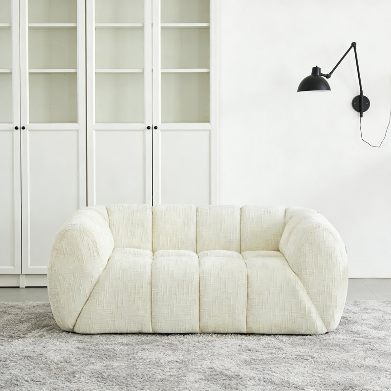 Canapé nuage matelassé Pure Foam, Chenille - beige