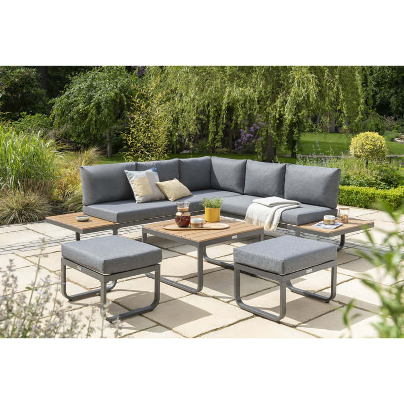 Nabi Garden Lounge Set with Cushions, 68cm H x 70cm L x 150cm D