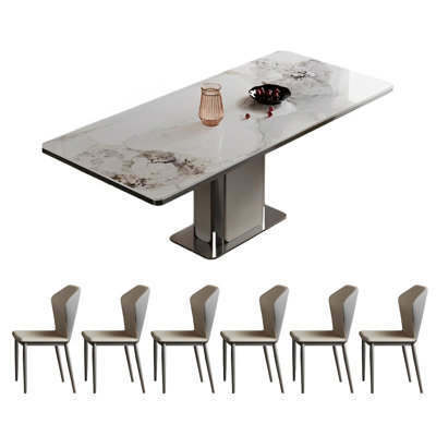 Ensemble de table de salle à manger et chaises Modern Rock