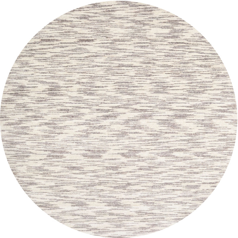 Tapis beige contemporain, Rond 8 pi