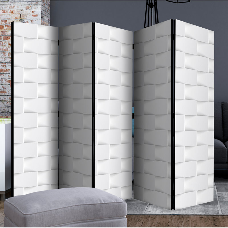 Khajag 172cm H Folding Room Divider, 5